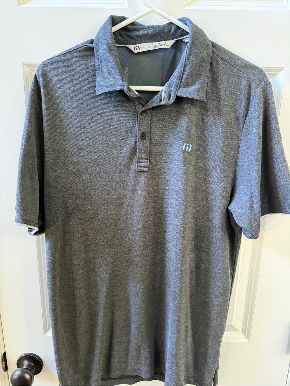 Travis Mathew Men’s Charcoal Grey Polo with Subtle Logo